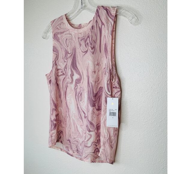 NWT Spiritual Gangster Pink Marble High Neck Active Muscle Tank S - Picture 4 of 12